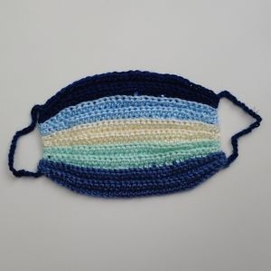 Striped Multi-Color Handmade Crochet Face Mask